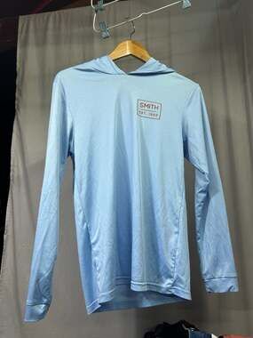 Smith Optics Men's UPF Performance Hooded Tech Long Sleeve Shirt - Light Blue